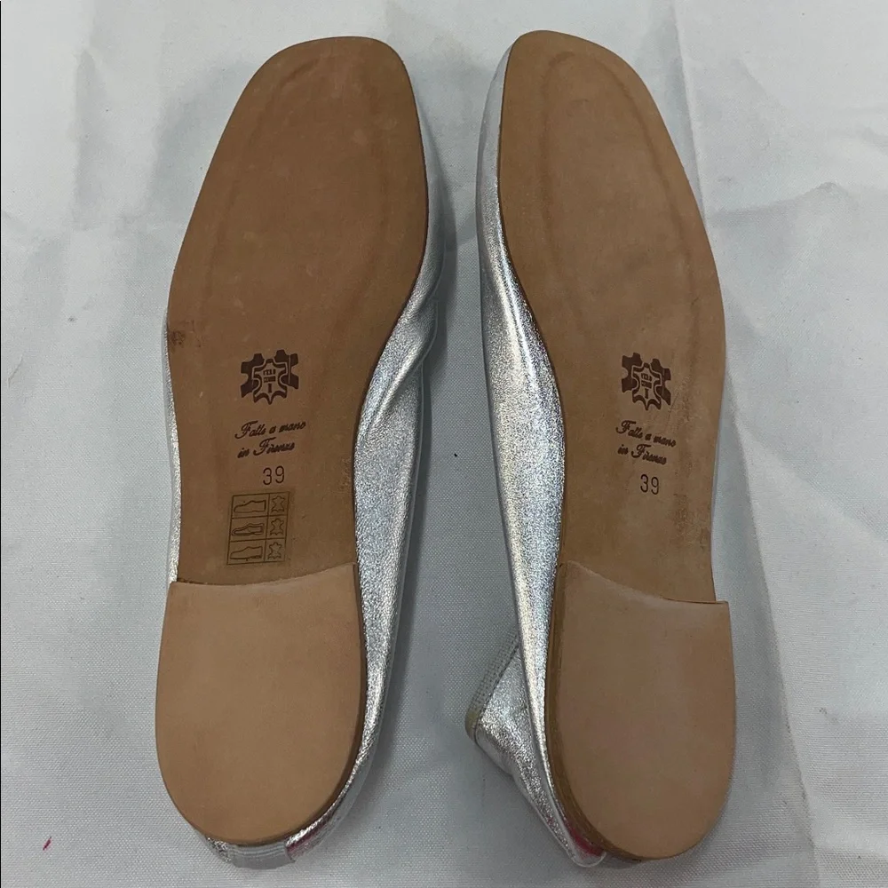 HOLLYWOULD CABANA SILVER METALLIC BALLET FLATS FTL-03-035